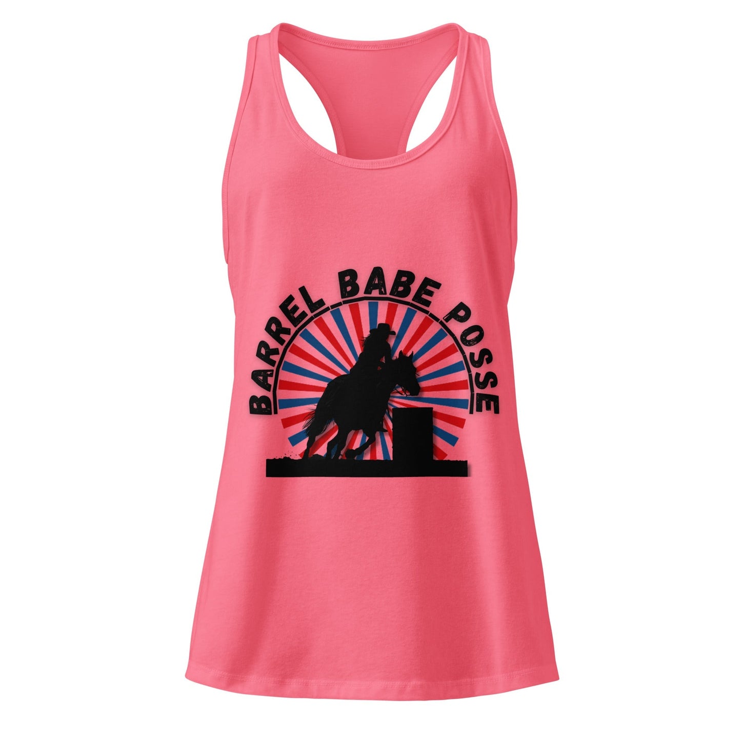 Barrel Babe Posse Tank - Red & White