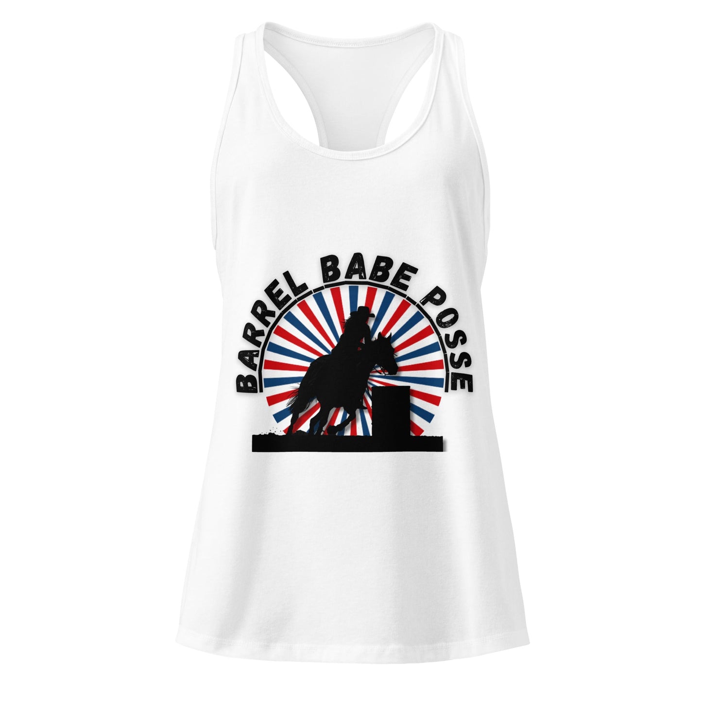 Barrel Babe Posse Tank - Red & White