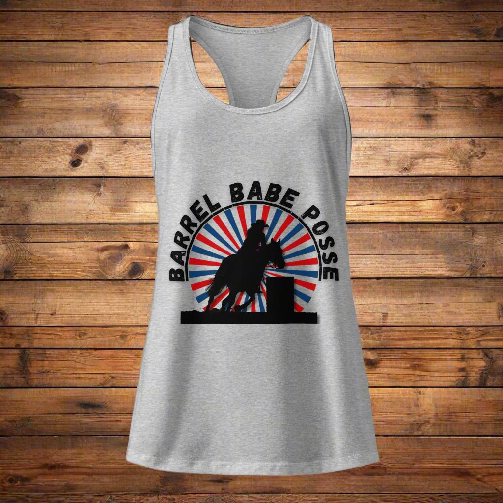 Barrel Babe Posse Tank - Red & White