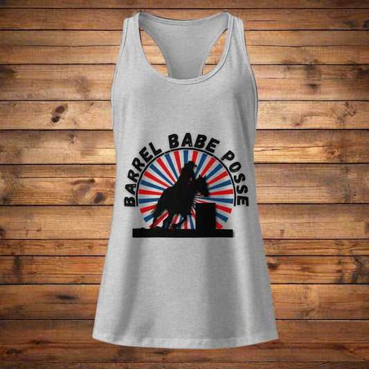 Barrel Babe Posse Tank - Red & White