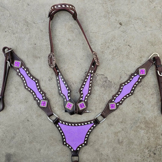 Made to Order Western Tack Set - Purple, Gladiator (BHT078)