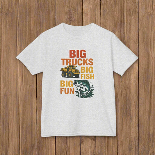 Big Trucks Big Fish Kids Tee