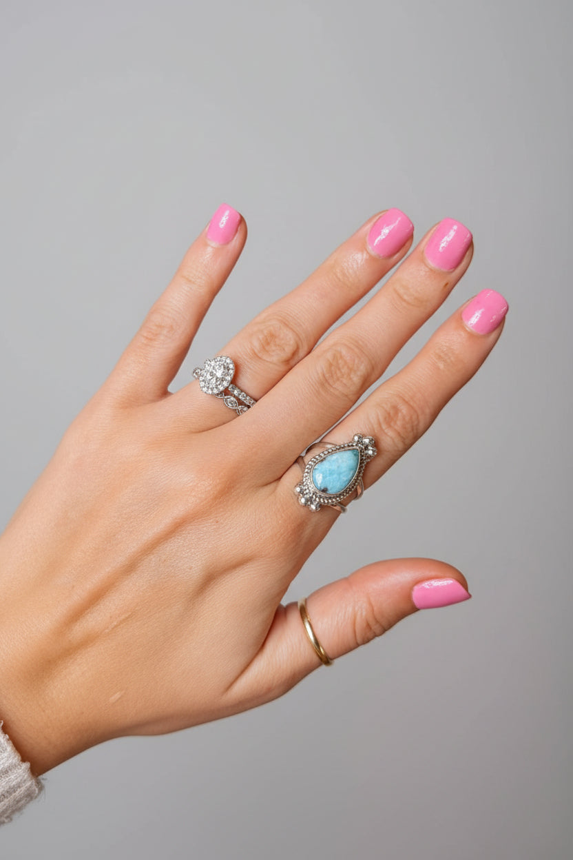 Blue Skies Larimar Rings