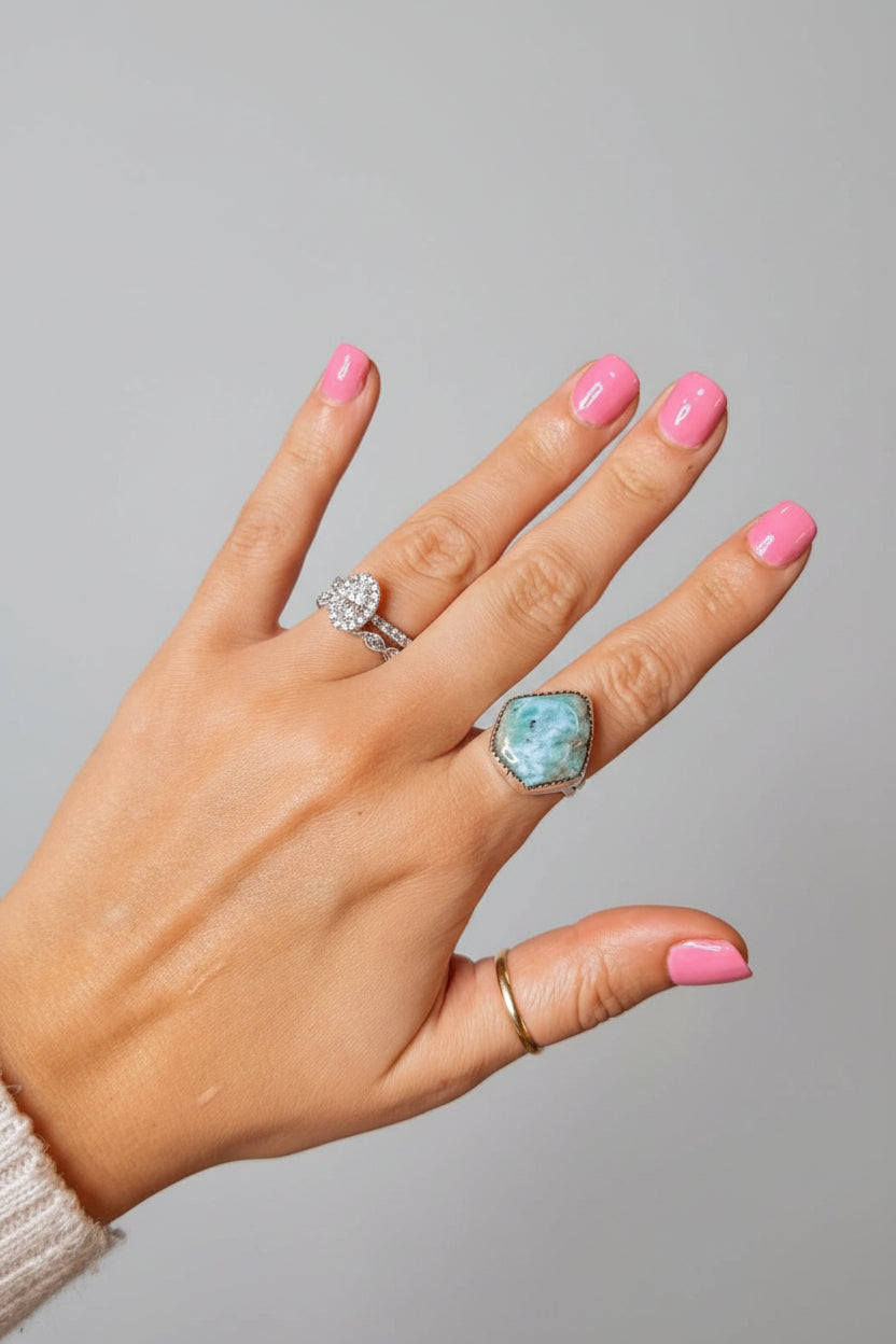 Blue Skies Larimar Rings
