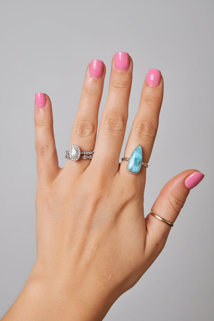 Blue Skies Larimar Rings
