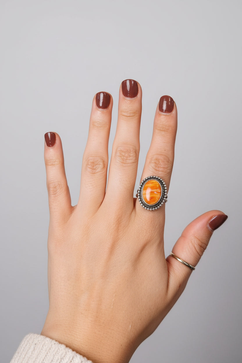 Borger Orange Spiny Ring