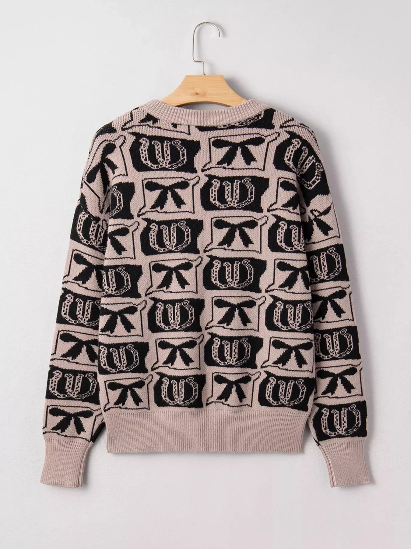 Bows & Horseshoes Pattern Sweater