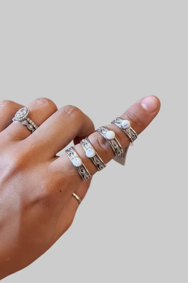 Buster White Buffalo Ring