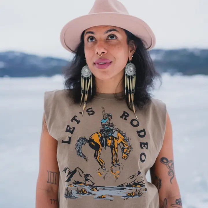 Let's Rodeo Ladies Boxy Muscle Tee