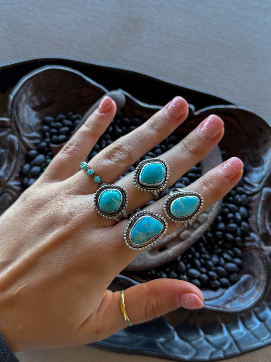 Carried Away Adjustable Turquoise Ring