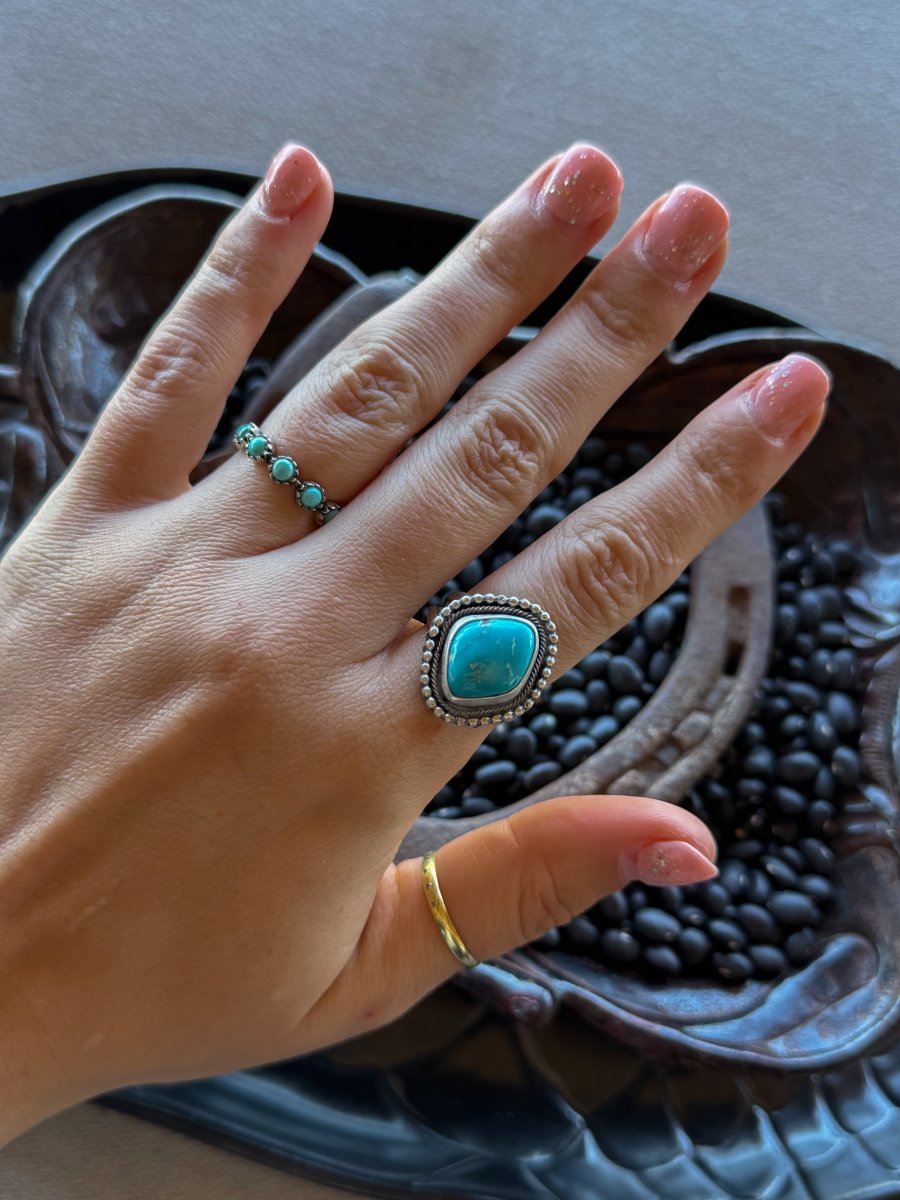 Carried Away Adjustable Turquoise Ring