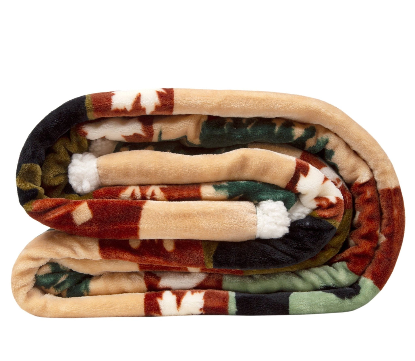 Cascade Ridge Plush Throw Blanket — Faux Shearling Lining (54" × 68")