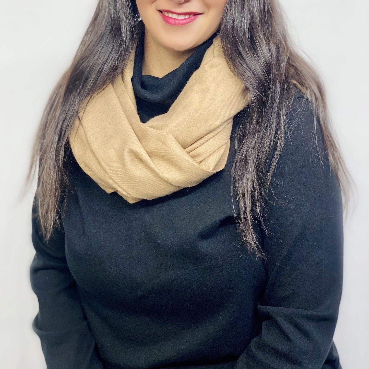 Ultra Soft Tan Cashmere Scarf / Wrap / Shawl / Cover  #CA1