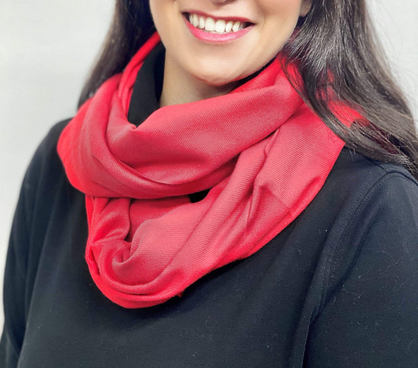 Ultra Soft Red Cashmere Scarf / Wrap / Shawl / Cover  #CA10