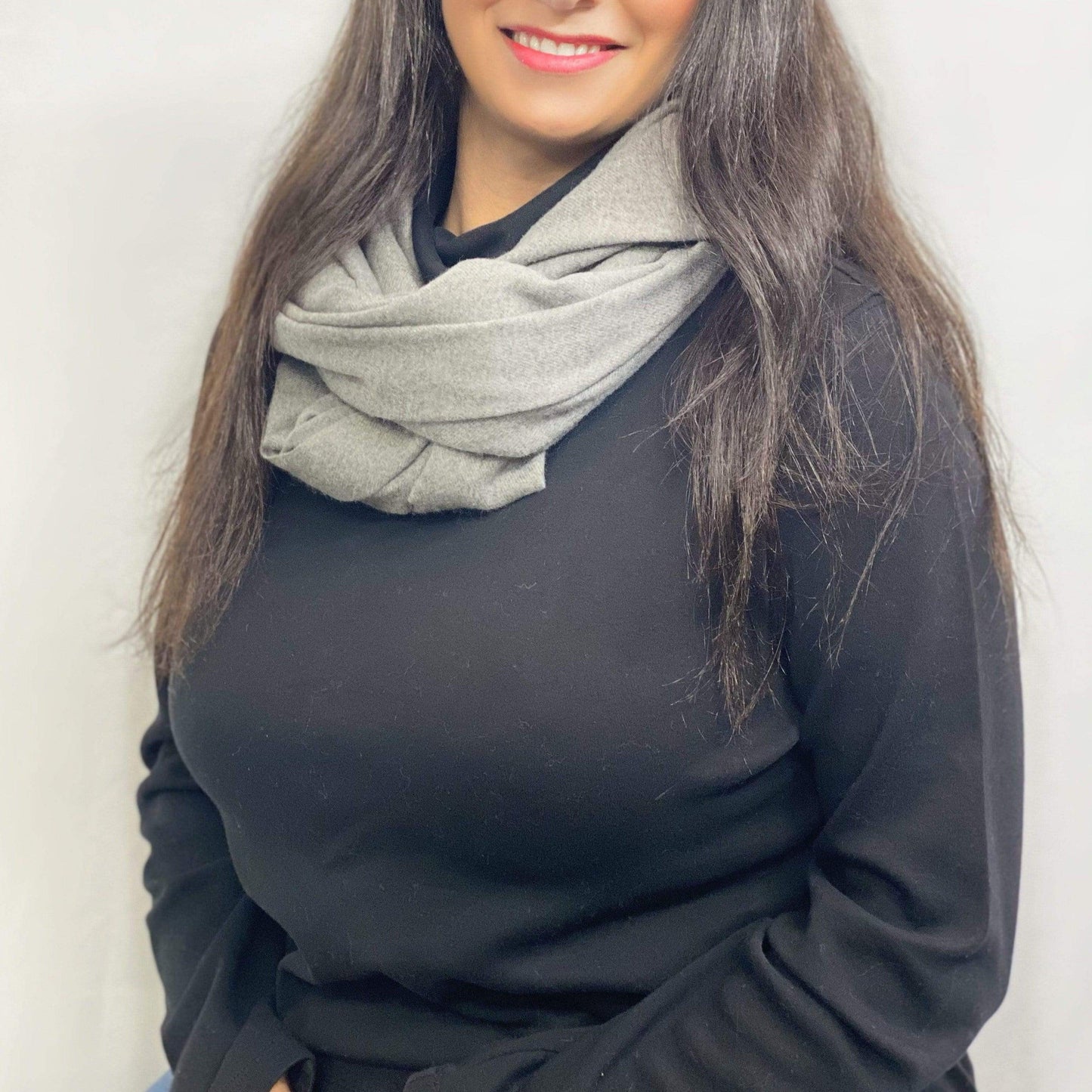 Ultra Soft Dark Grey Cashmere Scarf / Wrap / Shawl / Cover  #CA2