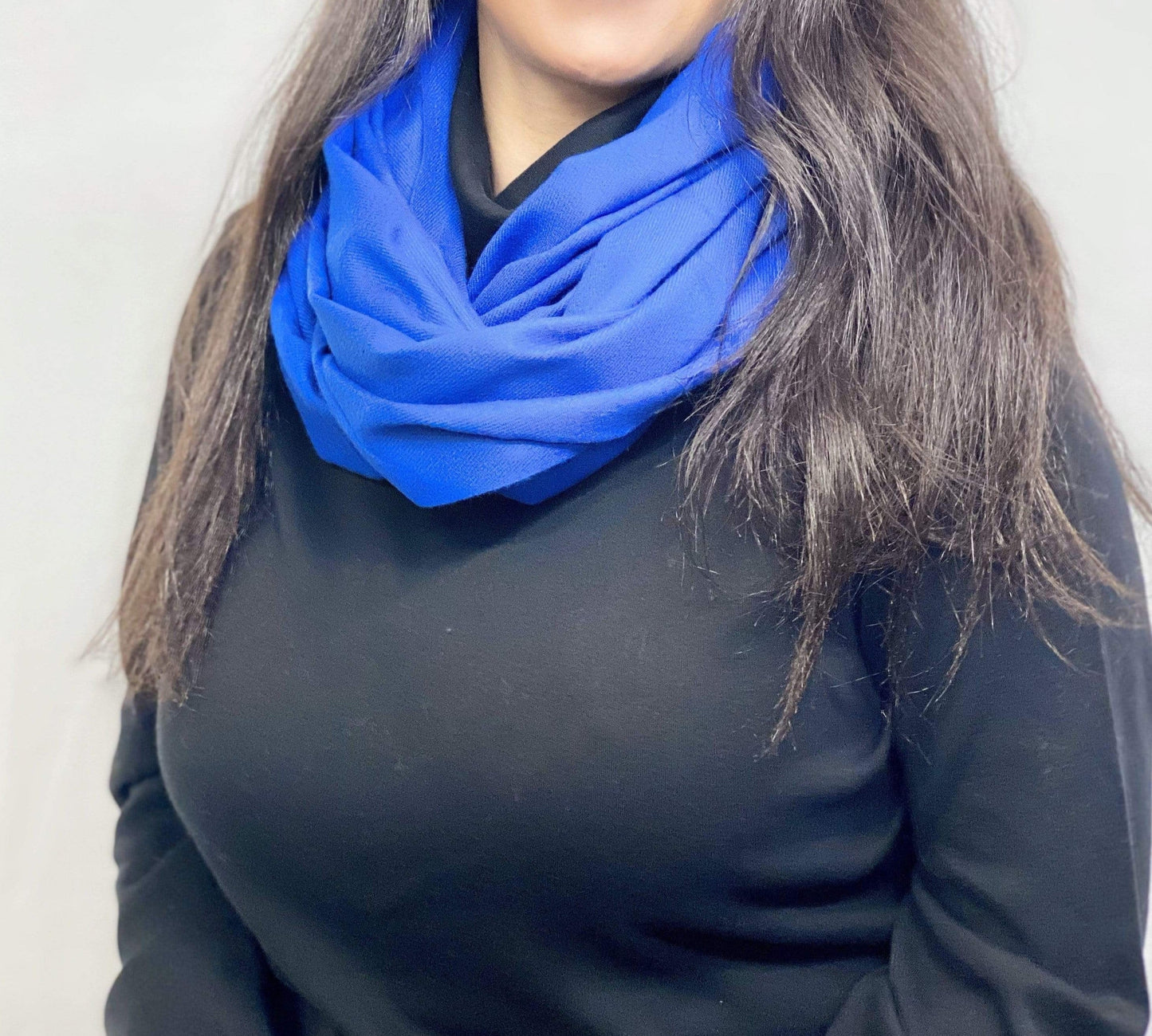 Ultra Soft Blue Cashmere Scarf / Wrap / Shawl / Cover  #CA3