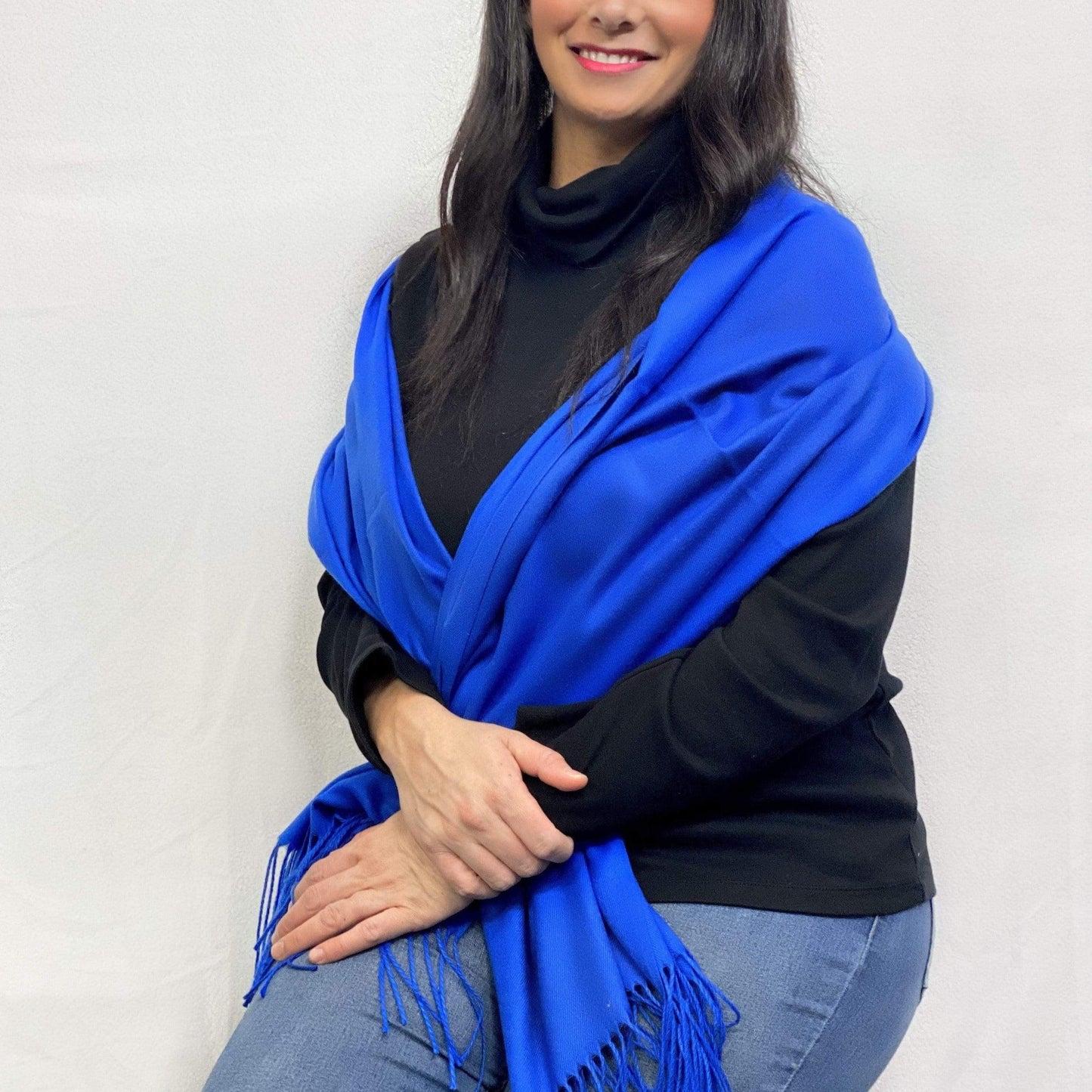 Ultra Soft Blue Cashmere Scarf / Wrap / Shawl / Cover  #CA3