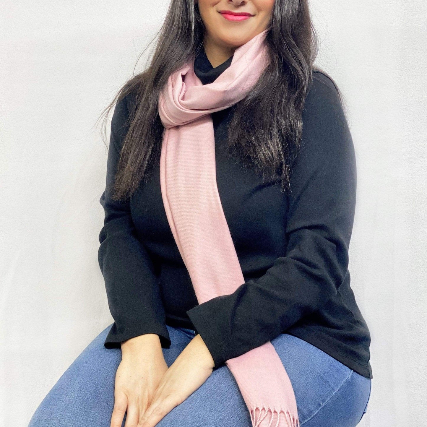 Ultra Soft Rose Cashmere Scarf / Wrap / Shawl / Cover  #CA7