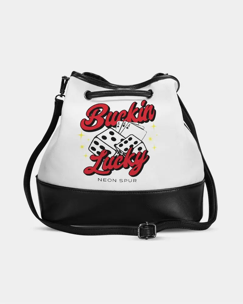 Buckin Lucky Drawstring Bucket Bag