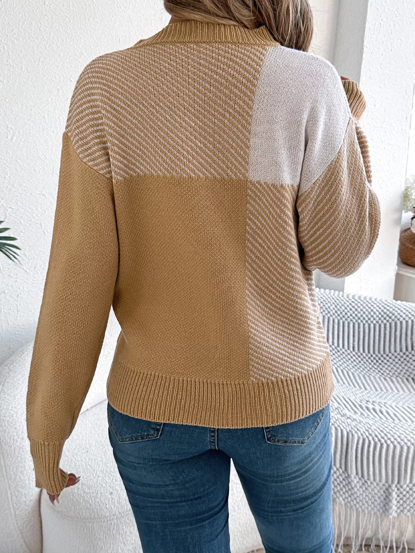 Charlotte Block Round Neck Sweater