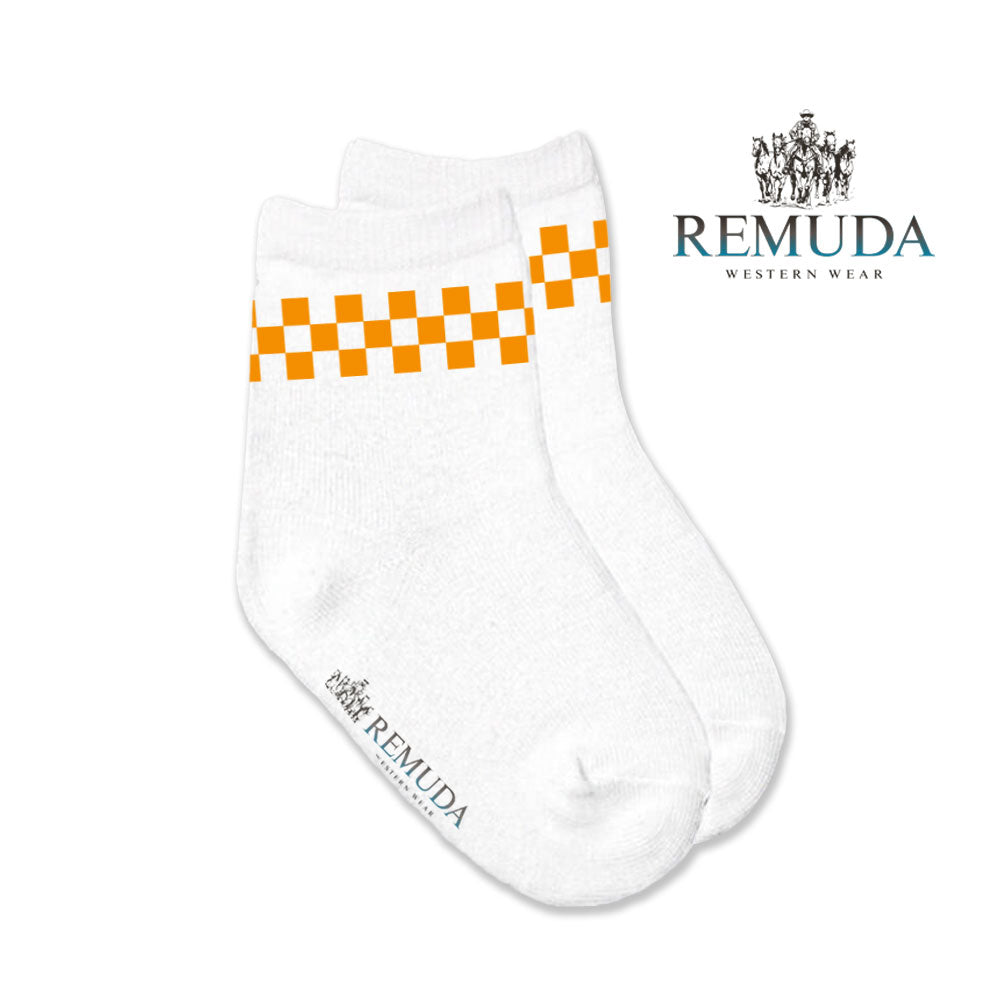 Checkered Infant Western Baby Crew Socks