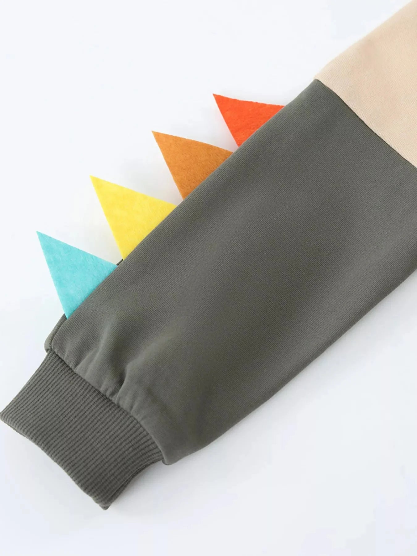 Children's Dinosaur Crew Neck Sweatshirt With Arm Spikes - 2y -8Y