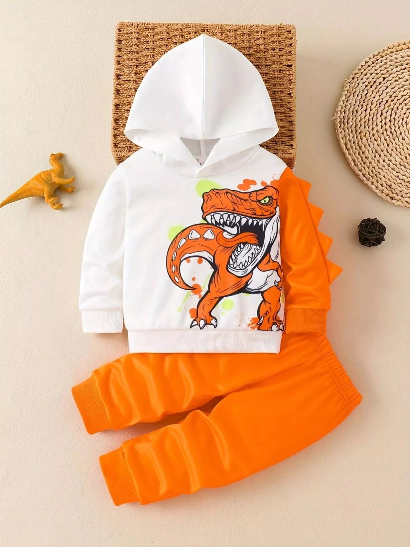 Children's Dinosaur Hoodie & Pants Set - 6M - 3Y