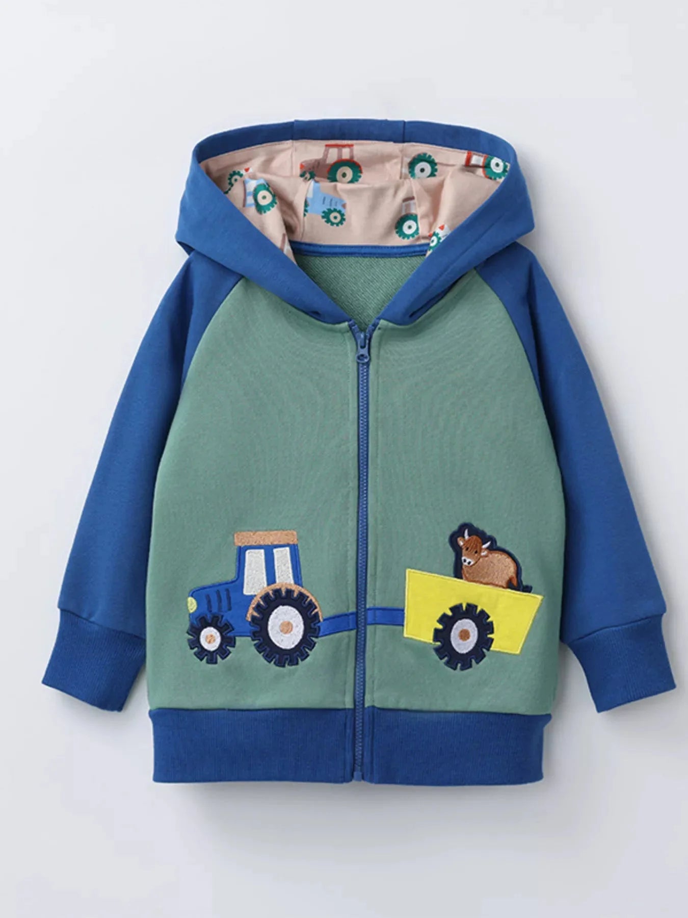 Children's Tractor Zip-Up Hoodie