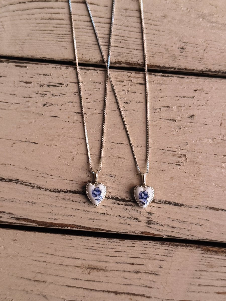 China Plate Heart Necklace