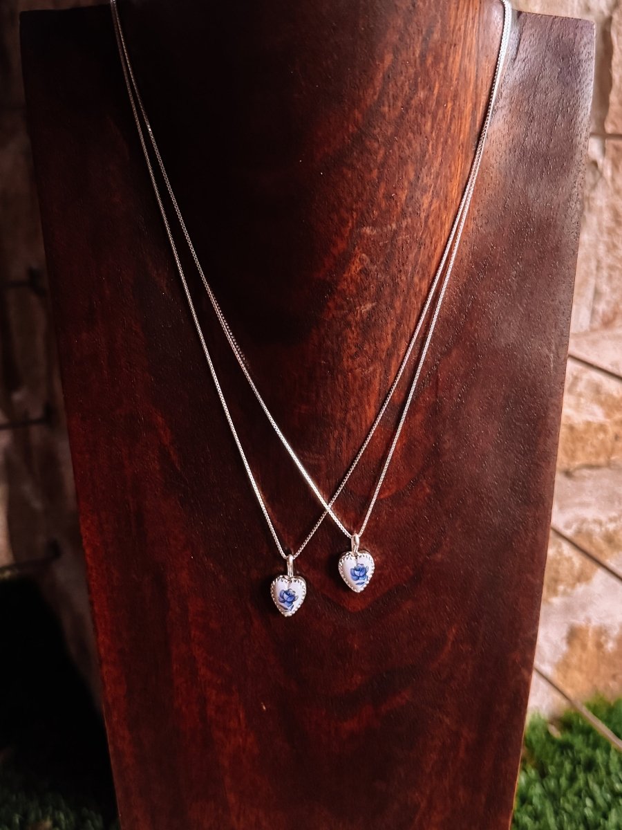 China Plate Heart Necklace