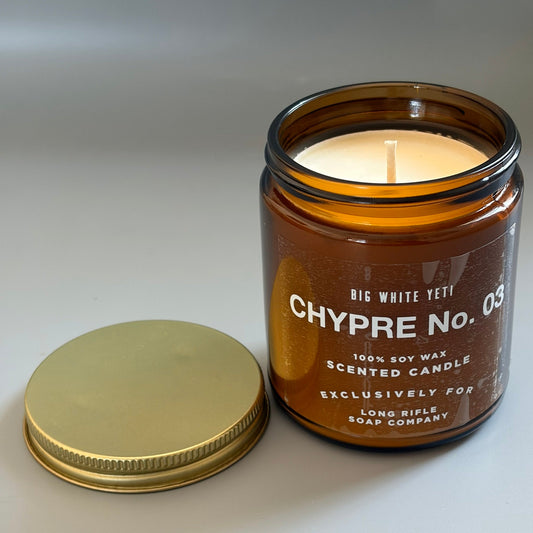 Chypre No. 3 Candle by Big White Yeti | 9 oz Amber Jar