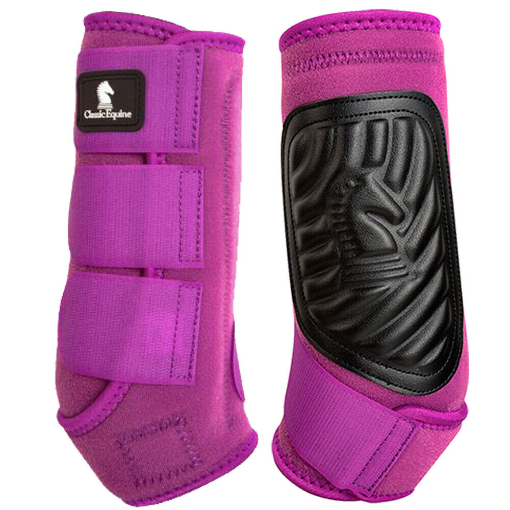 Classic Equine Horse Hind Sports Boots Fit Plum