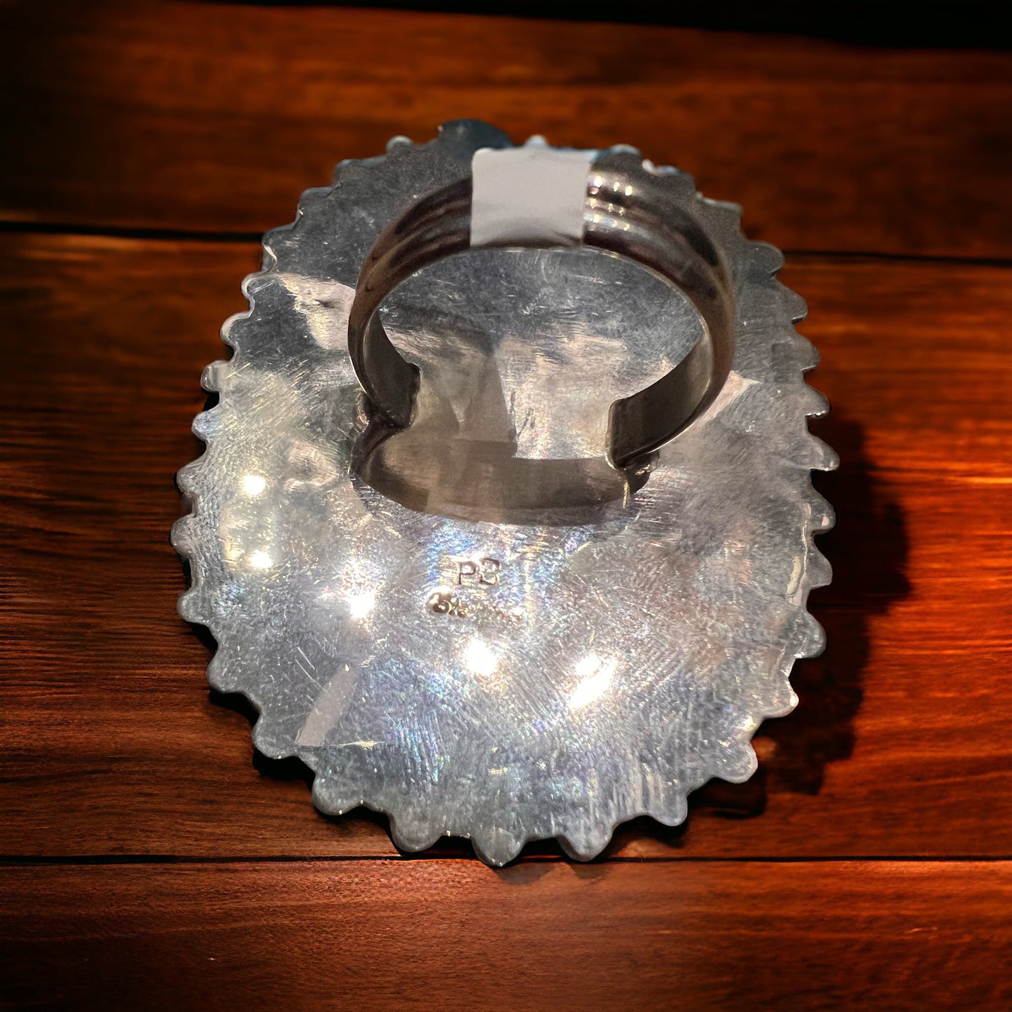 Turquoise & Sterling Cluster Ring by Philena Byjoe - Size 8