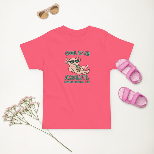 Cool As An Axolotl Drinking Bubble Tee Toddler's Tee