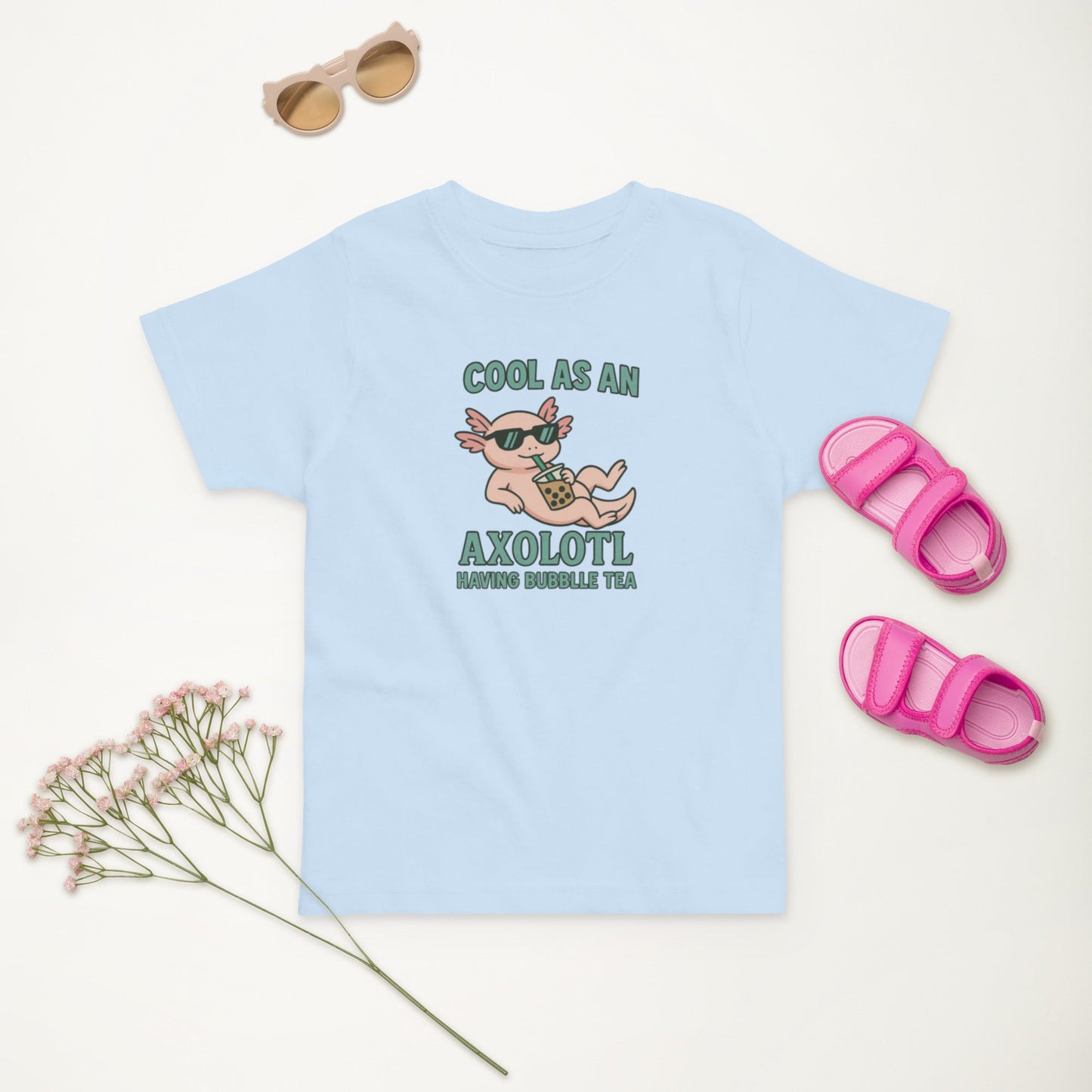 Cool As An Axolotl Drinking Bubble Tee Toddler's Tee