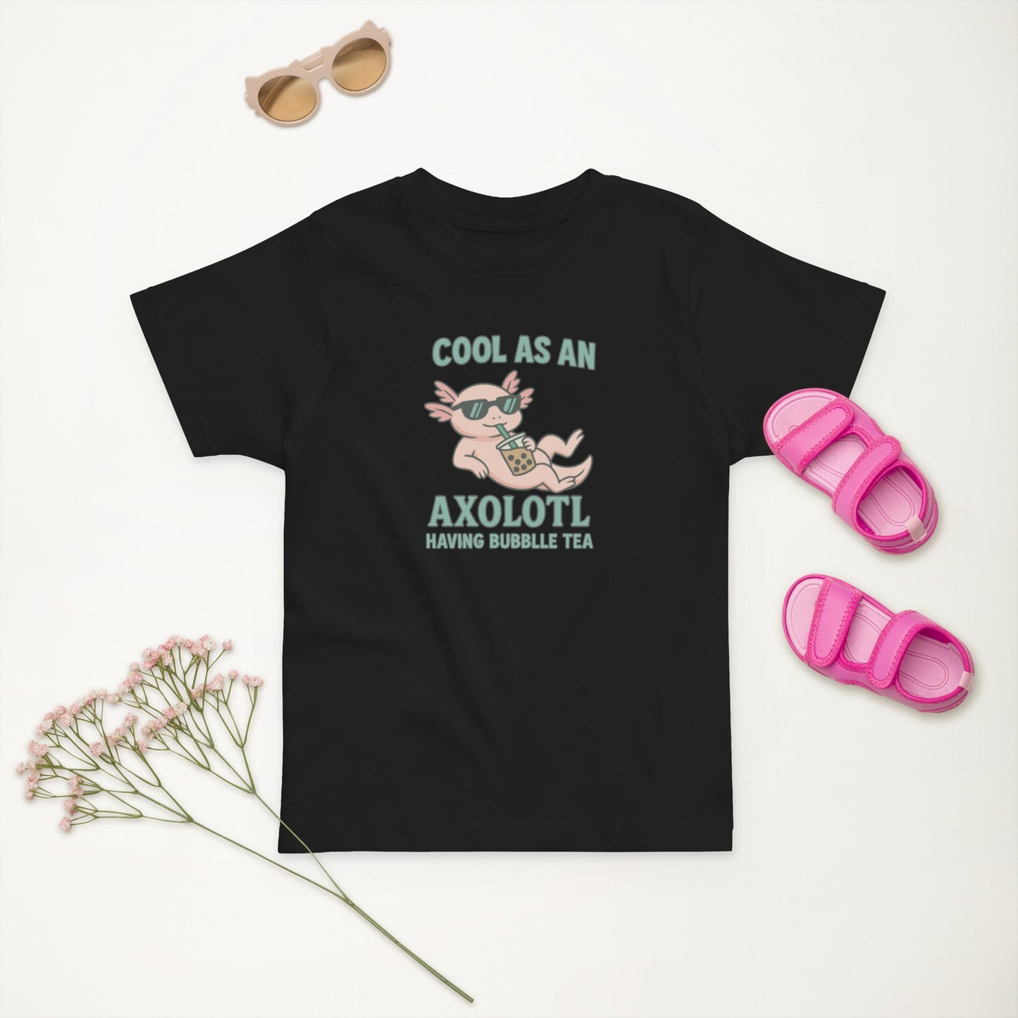 Cool As An Axolotl Drinking Bubble Tee Toddler's Tee