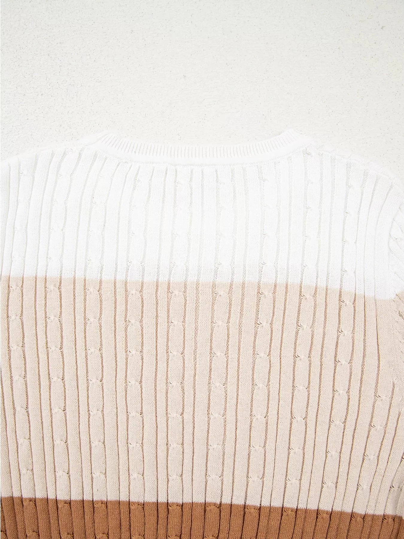 Corrie Cable Knit Round Neck Sweater