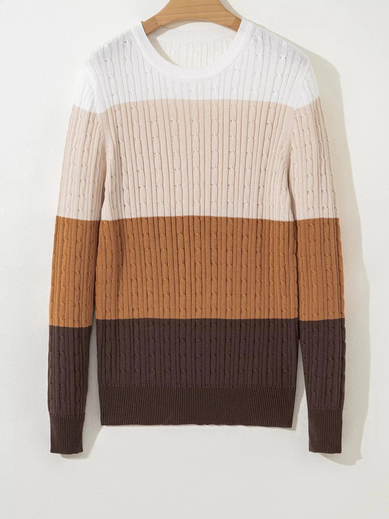 Corrie Cable Knit Round Neck Sweater