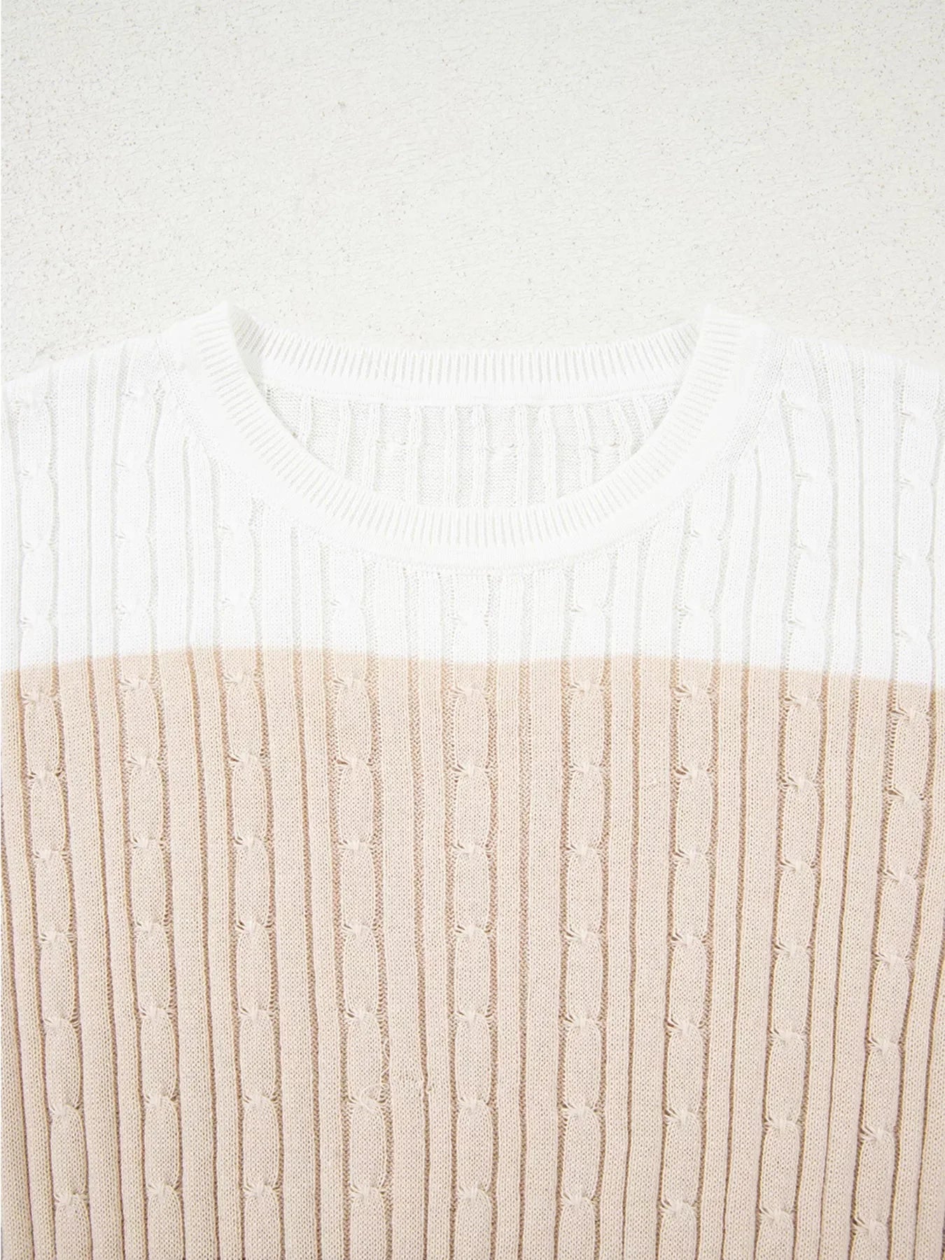 Corrie Cable Knit Round Neck Sweater