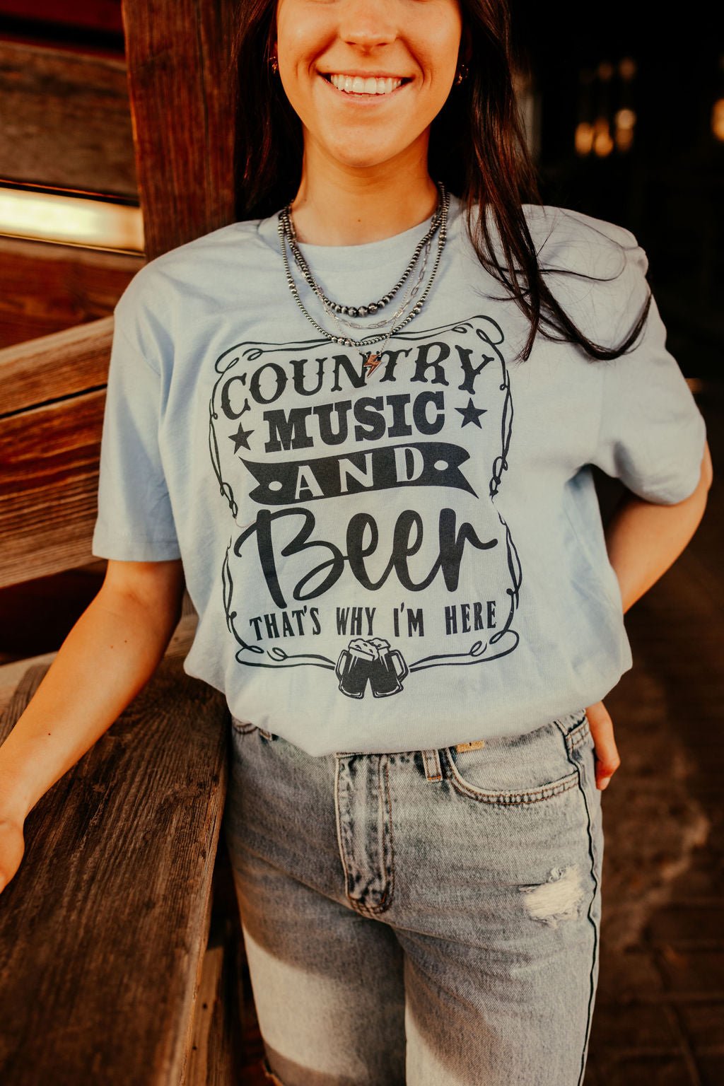 Country Music and Beer Graphic Tee