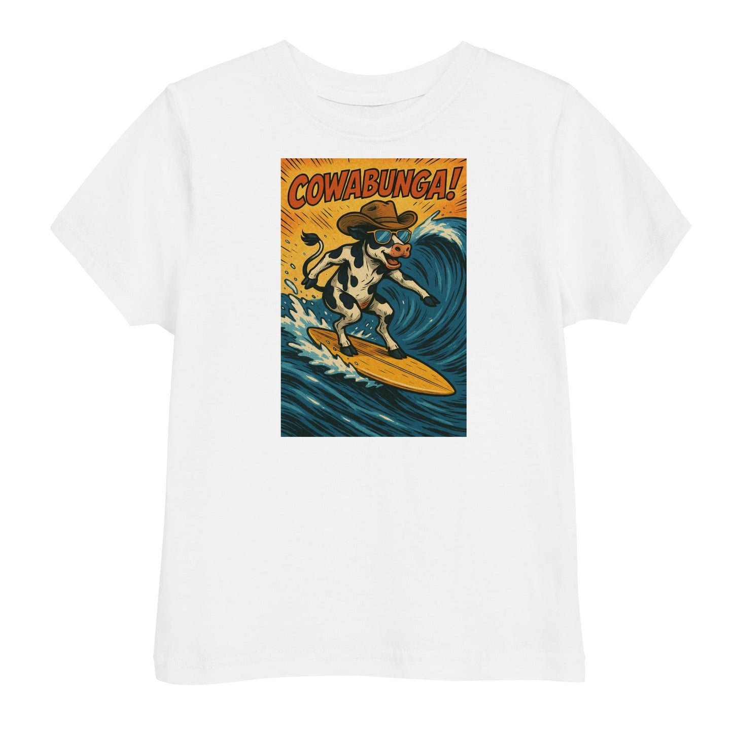 Cowabunga Surfing Cow Toddler's Tee