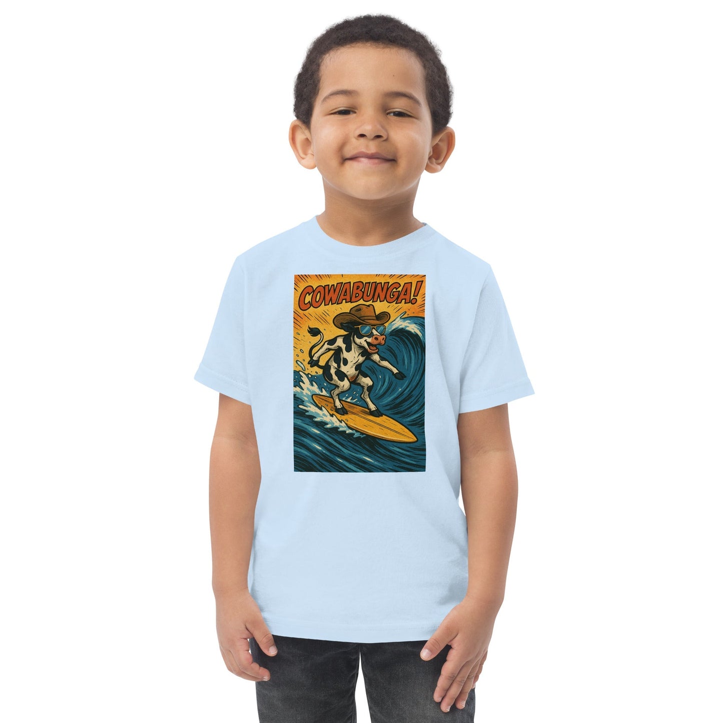 Cowabunga Surfing Cow Toddler's Tee