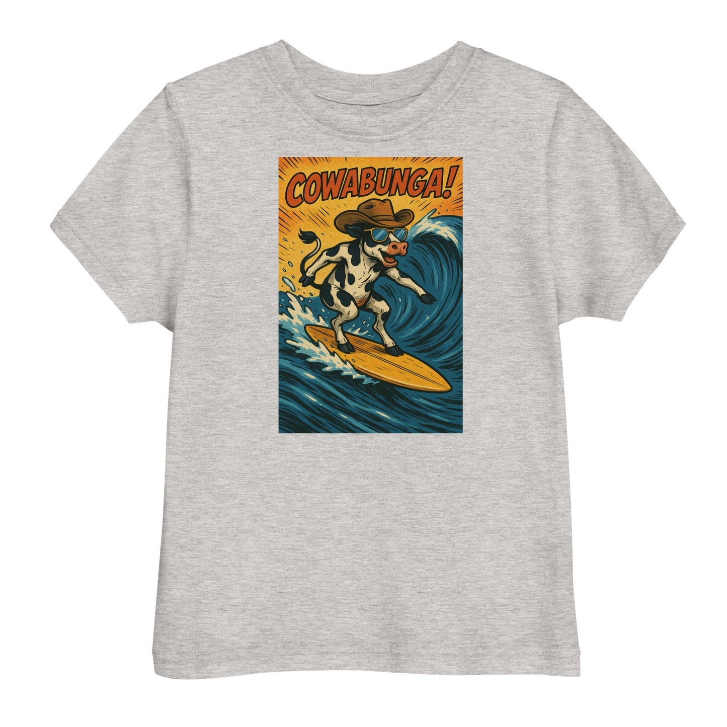 Cowabunga Surfing Cow Toddler's Tee