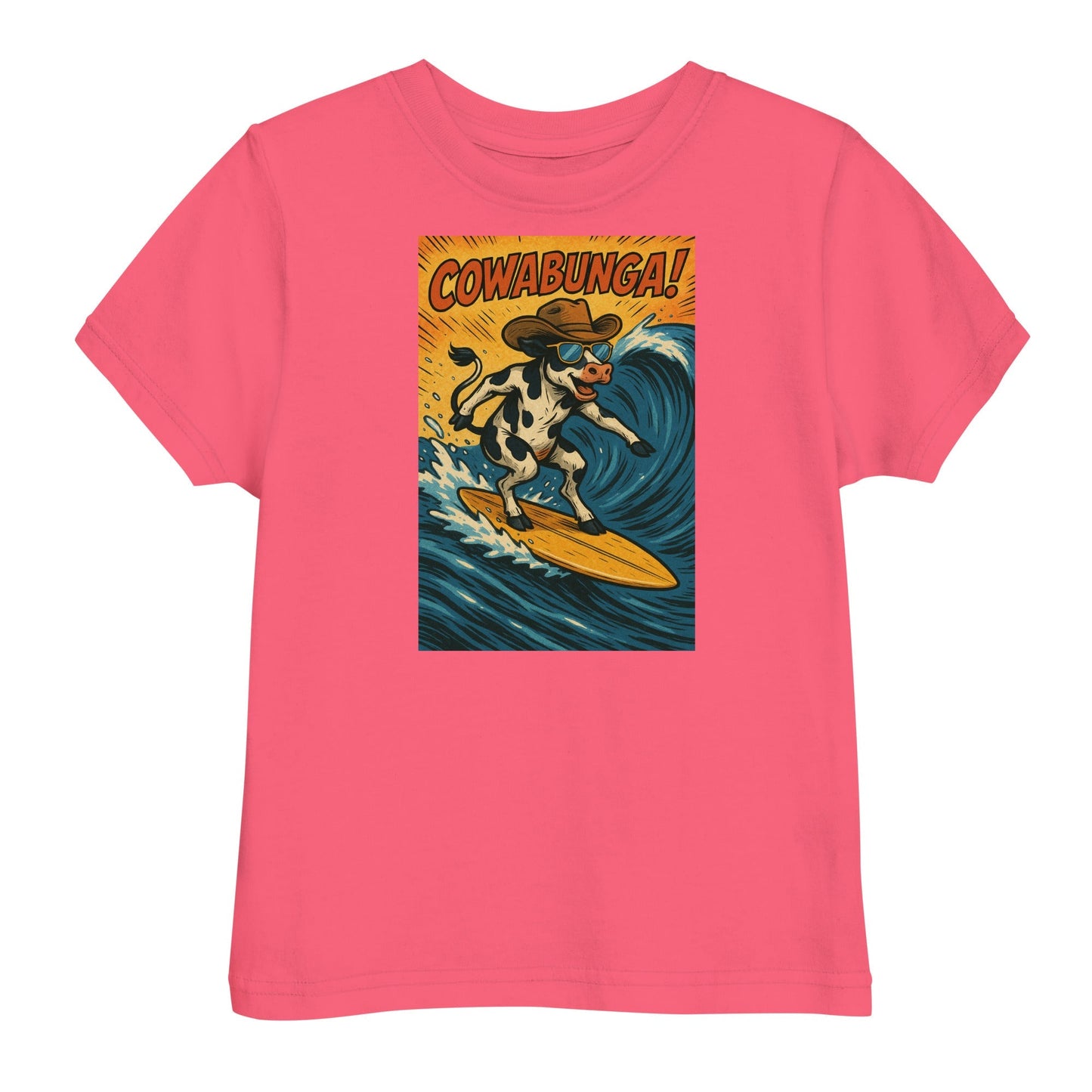 Cowabunga Surfing Cow Toddler's Tee