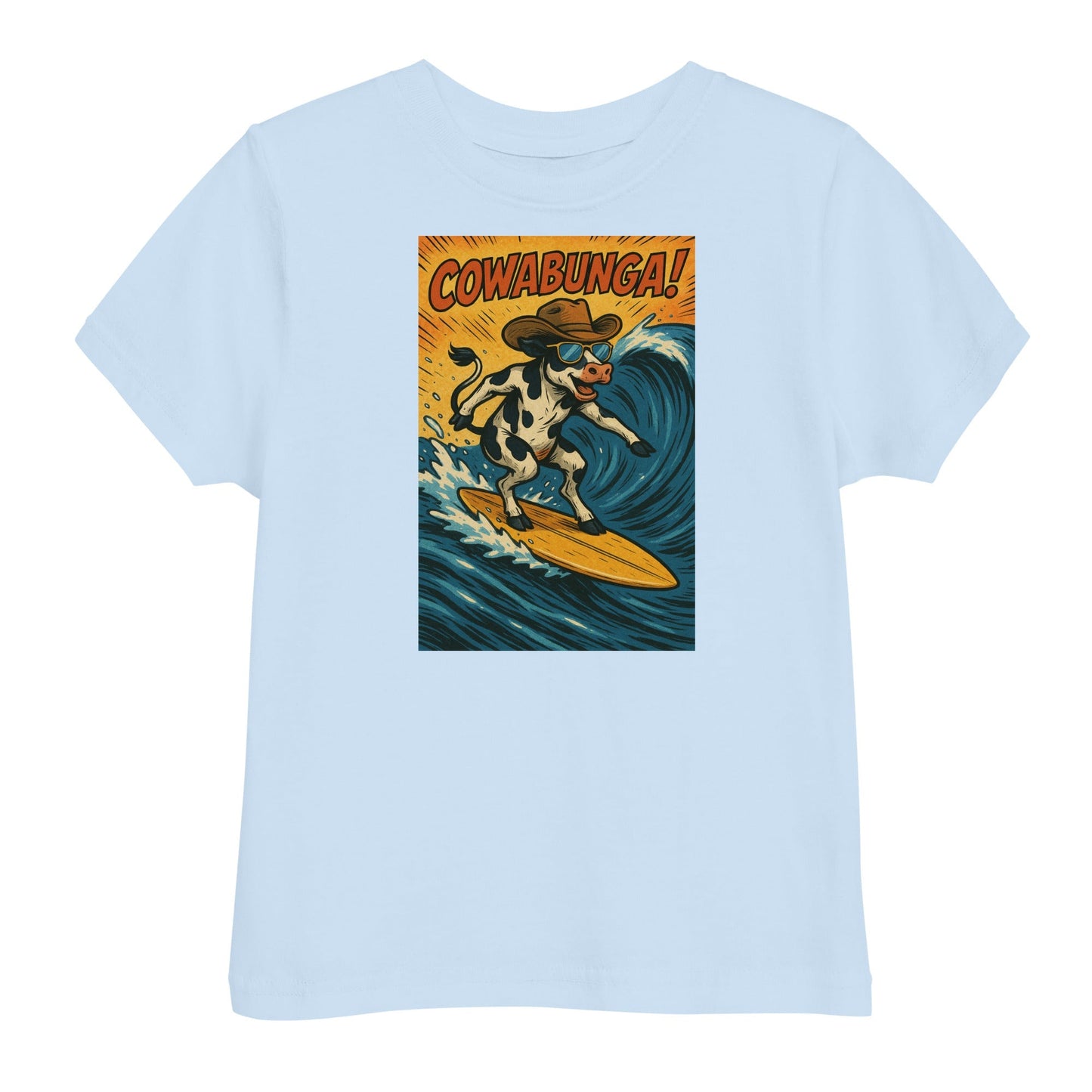 Cowabunga Surfing Cow Toddler's Tee