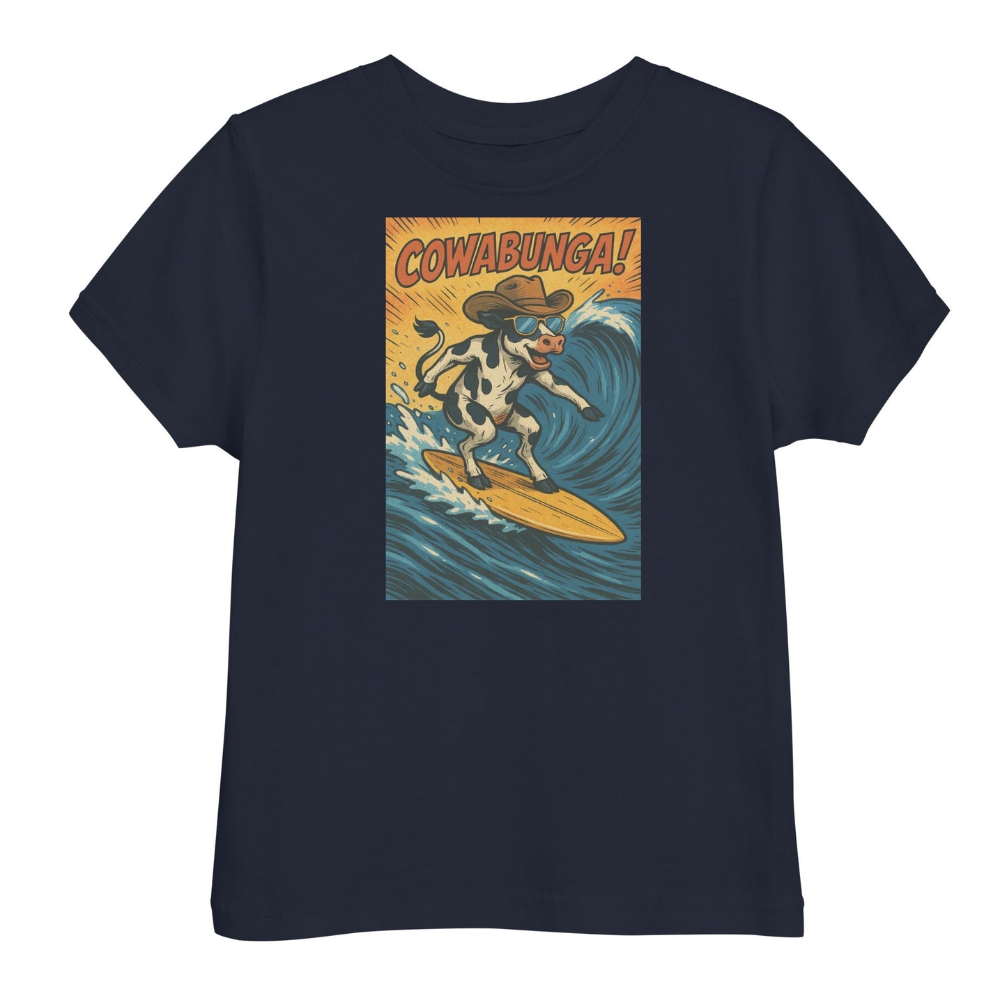Cowabunga Surfing Cow Toddler's Tee
