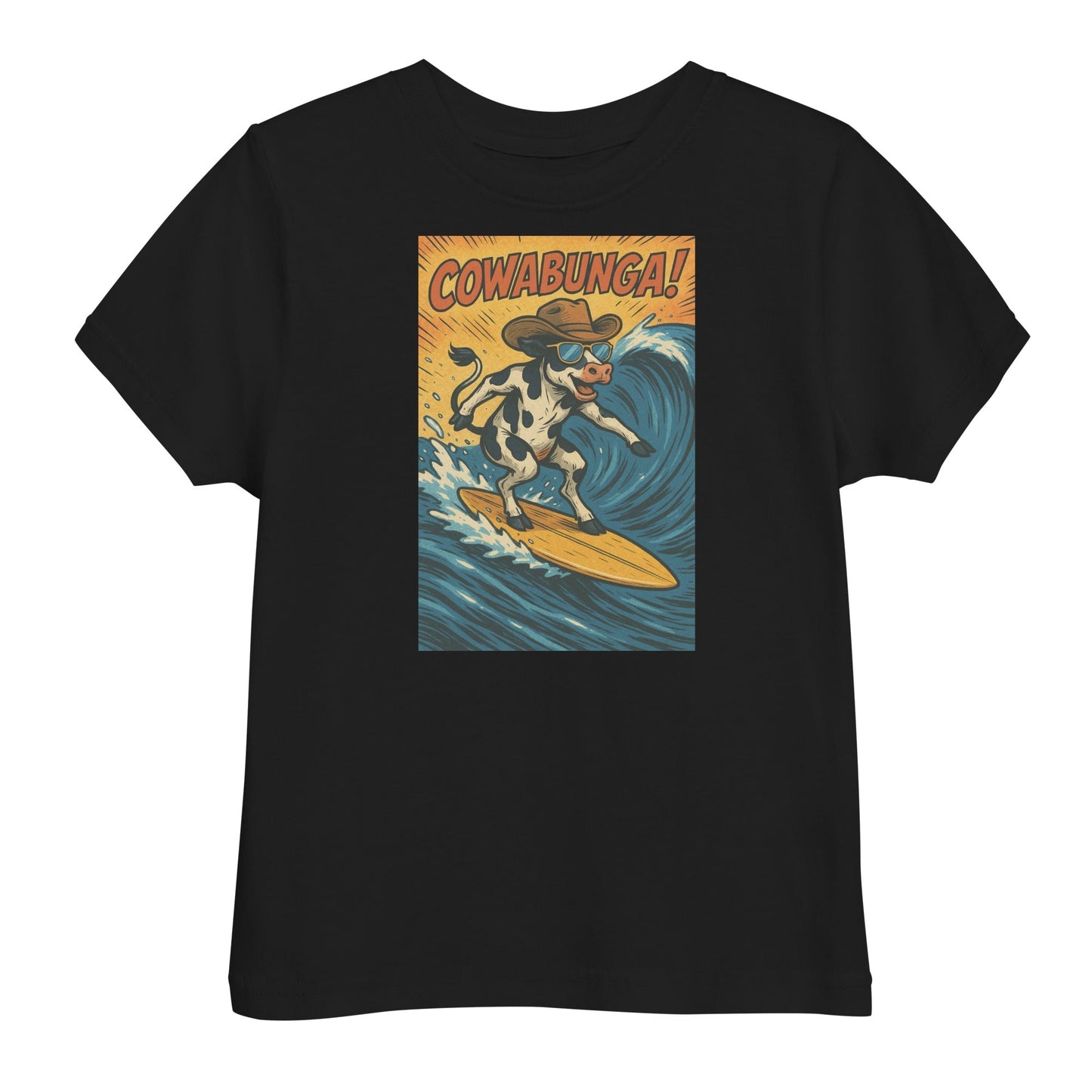 Cowabunga Surfing Cow Toddler's Tee