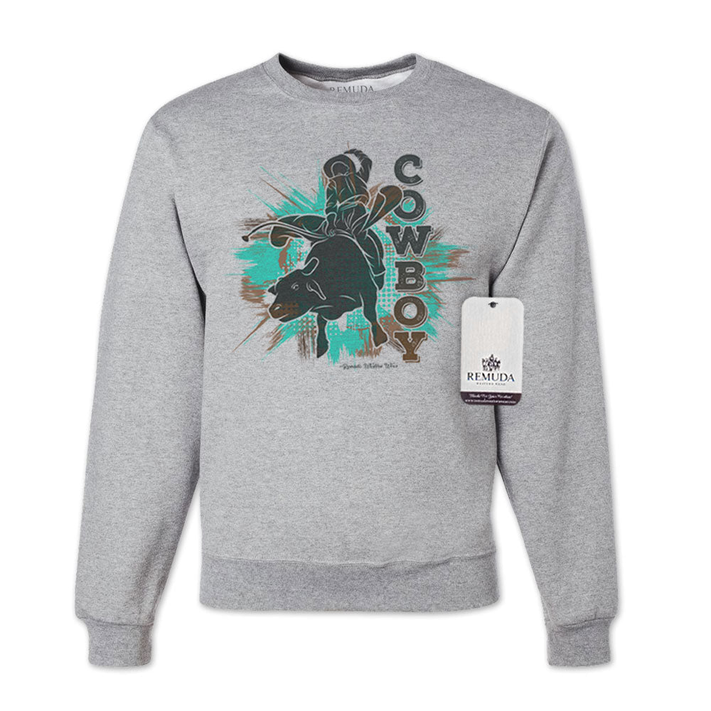 Cowboy Rodeo Bull Rider - Adult Unisex Western Sweatshirt