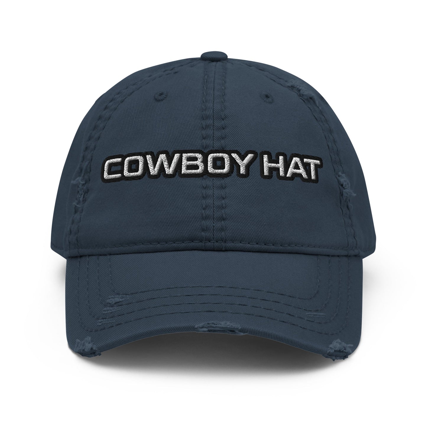 Cowboy Hat Distressed Baseball Cap