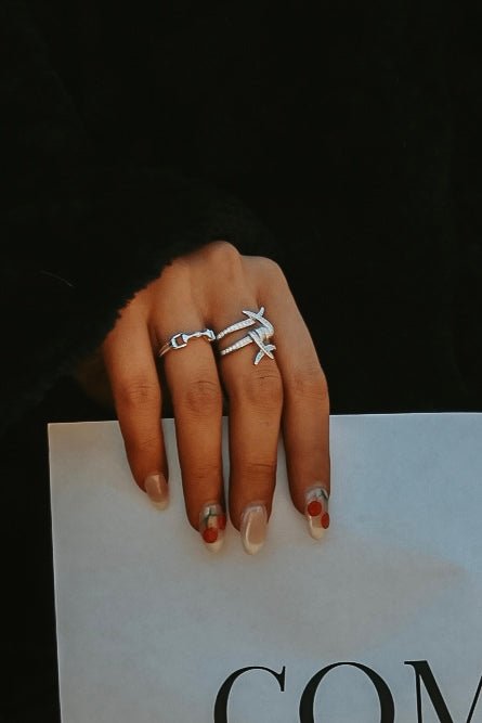 Cowgirl Luxe Clear Stone Barbed Wire Ring